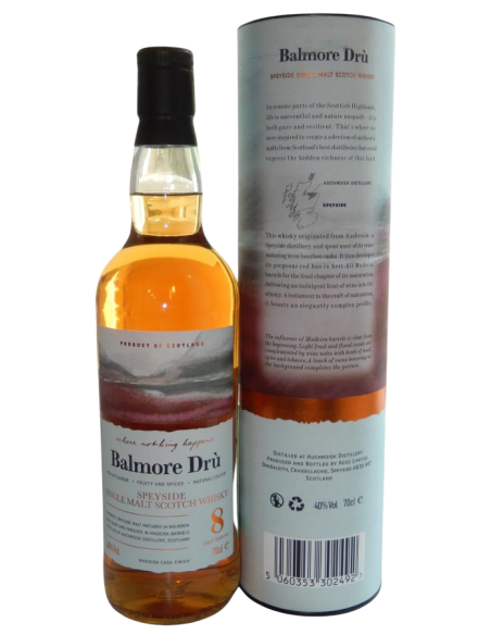 Купить Виски Balmore Dru Speyside Single Malt 8yo 0,7л 40% тубус