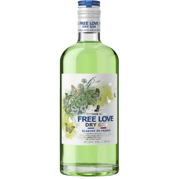 Купити Джин Free Love Dry Gin Citron Vert 0,7л 37,5%