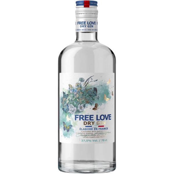 Купити Джин Free Love Dry Gin 0,7л 37,5%