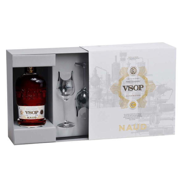 Купити Коньяк Cognac VSOP Naud 0,7л 40% под, кор, + 2 стакана