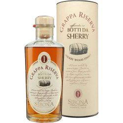 Купити Граппа Riserva Botti Da Sherry 0,5л 44% тубус 75170