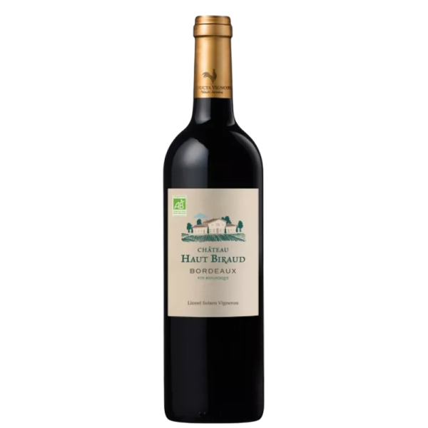 Купити Вино биологическое Chateau Haut Biraud 2019 BIO 0,75л черв.сух.14% Франція, Бордо,TM Haut Biraud