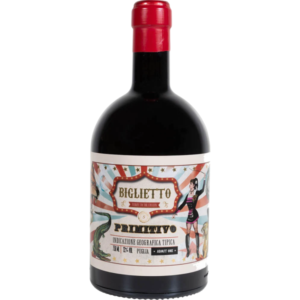 Купить Вино тихое Primitivo Puglia IGT Biglietto 0,75л крас, сух, 13%