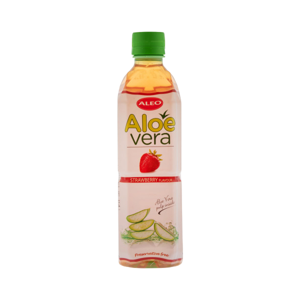 Купити Алое вєра "Aleo Strawberry" зі смаком полуниці0,5л (Тайвань, ТМ "Aleo")