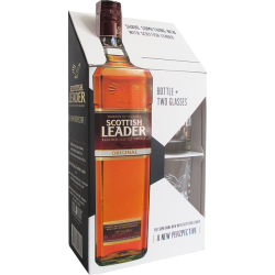 Купить Виски "Scottish Leader" набор + 2 стакана" 0.7л,40% (Шотландия, TM "Scottish Leader")