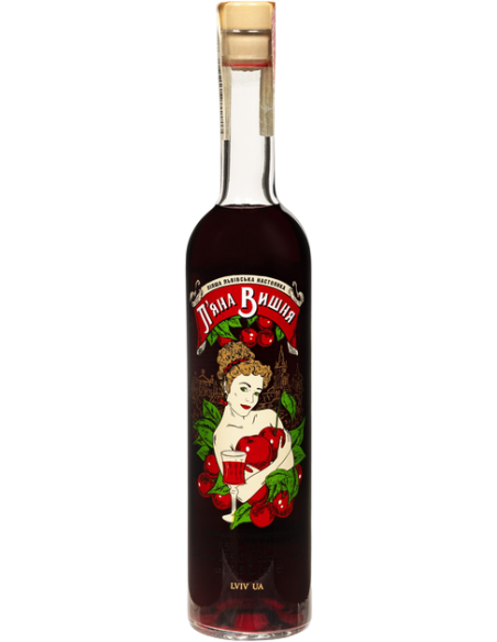 Купити Подарунковий набір Пьяна Вишня 0,5л в кор + 2 келихи