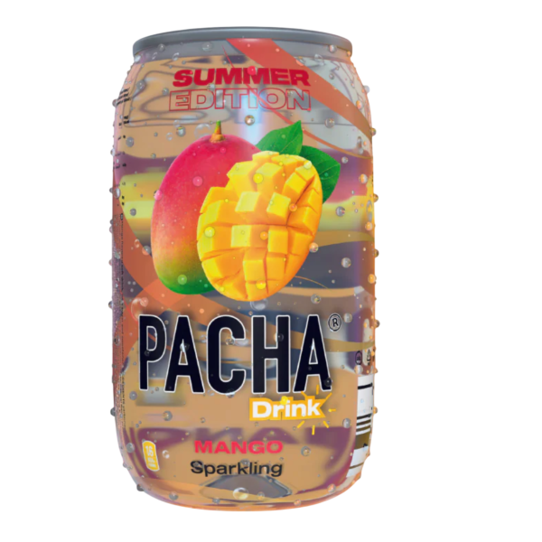Купити Лимонад зі смаком манго "Pacha Mango" 0,33 пет (Бельгия, ТМ "Pacha")