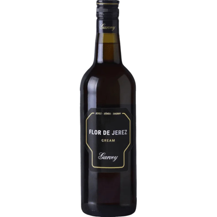 Херес "Cream Flor De Jerez" 0,75л. біл. солод. 15,5% (Іспанія, Херес, ТМ "Garvey")