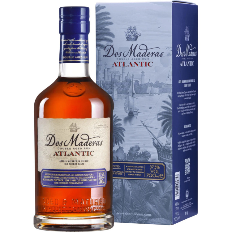 Ром "Dos Maderas Atlantic" 0,7л 37,5% под.упак (Карибы, ТМ "Dos Maderas")