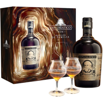 Ром "Diplomatico Sel De Fam" 0,7л 43% кор + 2 келихи ( Панама, TM "Diplomatico")