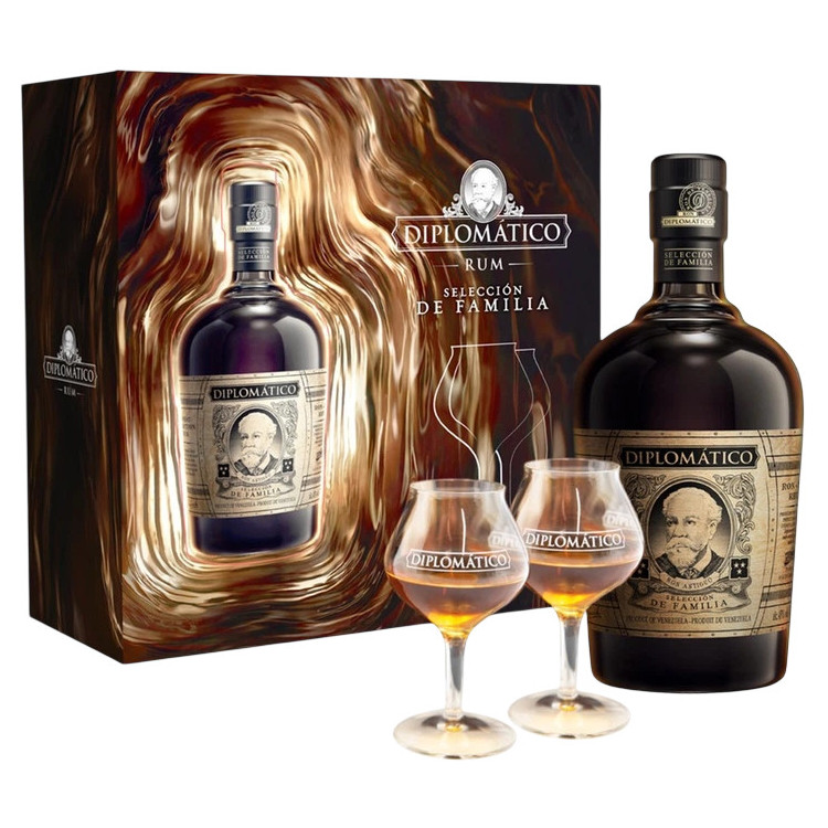 Ром "Diplomatico Sel De Fam" 0,7л 43% кор + 2 келихи ( Панама, TM "Diplomatico")