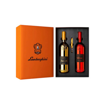 Под. набір "Grechetto Bianco/Rosso Umbria Luxe " 2*0,75 л штопор + пакет (Італія, Умбрія, TM "Lamborghini")