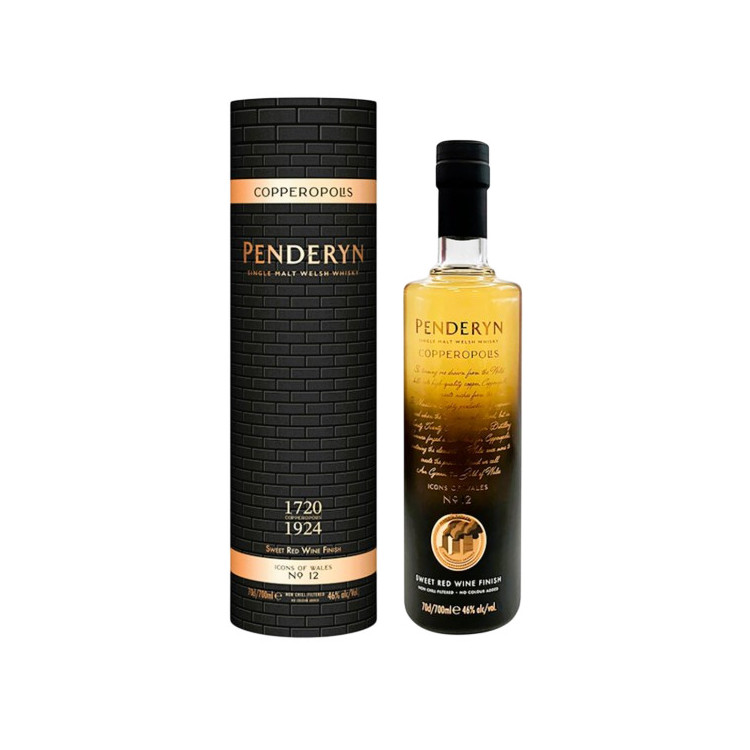 Віскі "Penderyn Single Malt Copperopolis" 0,7л 46% тубус (Уельс, ТМ "Penderyn")