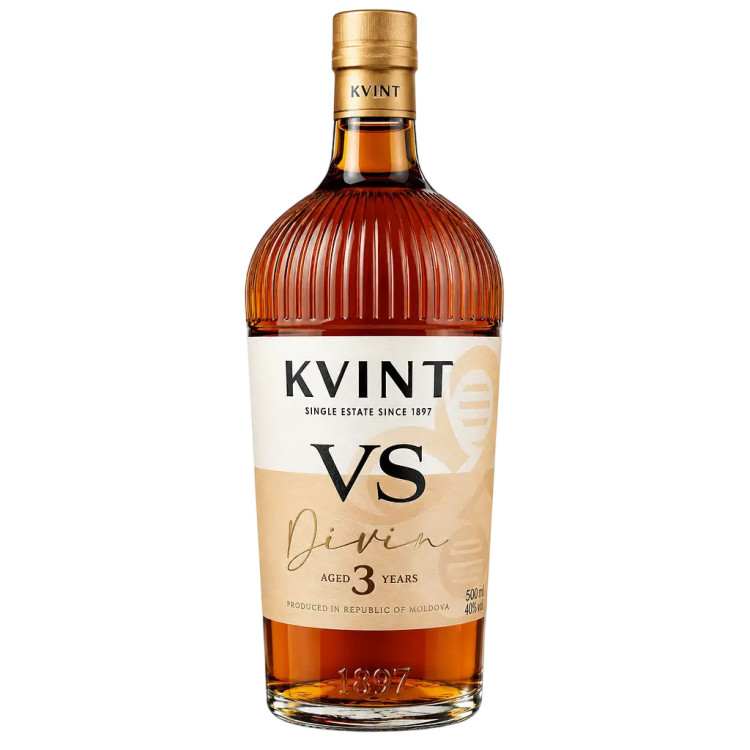 Коньяк "Kvint 3YO VS" 0,5л 40% jazz (Молдавия, ТМ "Kvint")